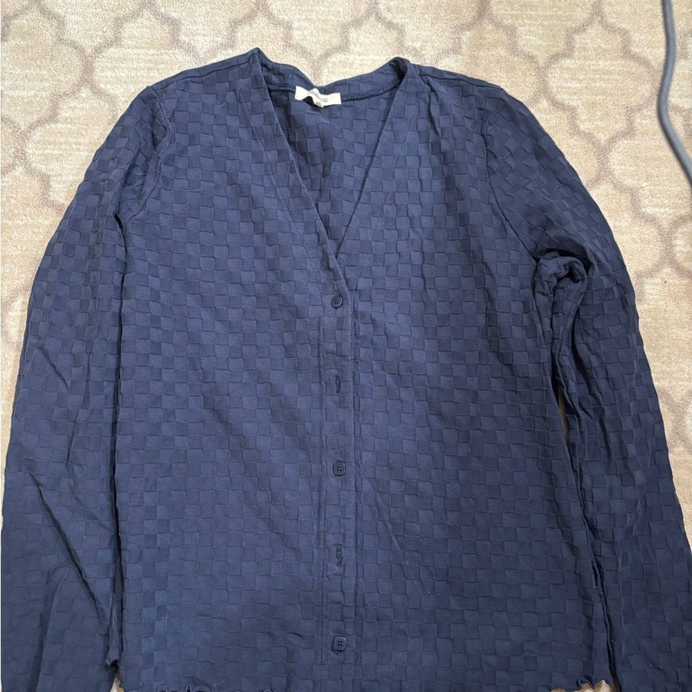 Madewell Men's Deep Blue Checkered Shirt